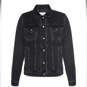 NWT Frame Heritage Denim Trucker Jacket Size XL Faded Black